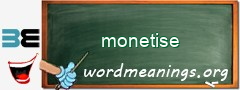 WordMeaning blackboard for monetise